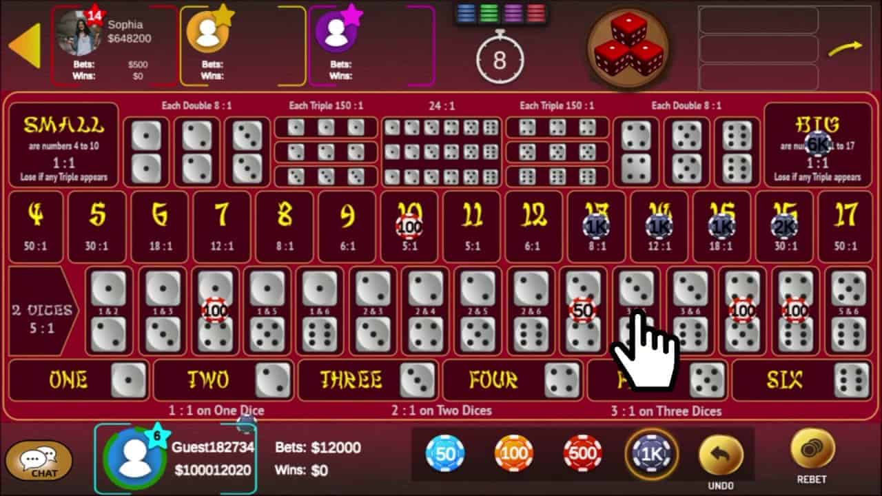 Meo ca cuoc cho ban chien thang de nhat trong tro choi Sicbo online