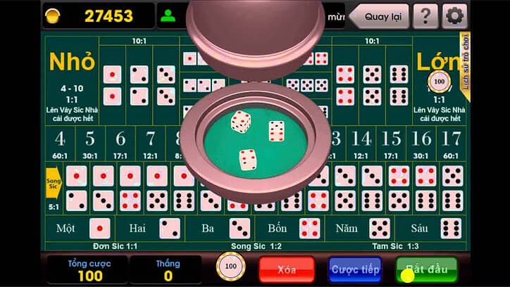 Cách cược 3 mặt xúc xắc giống nhau trong Sicbo online