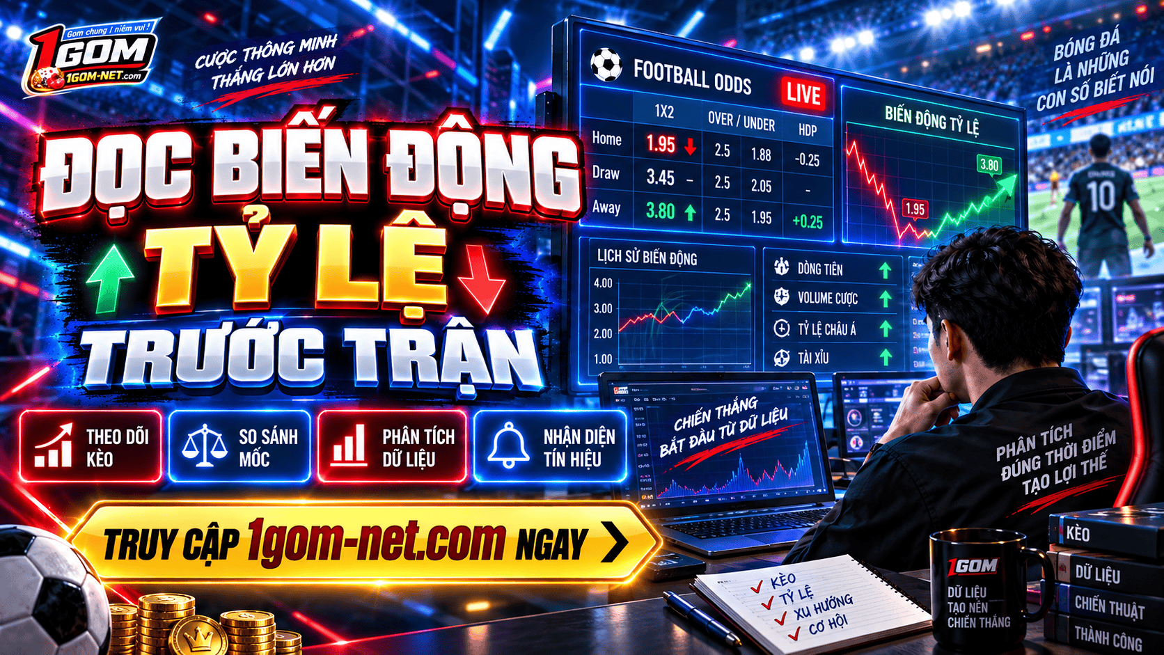 Tìm hiêu cách đọc biến động trước trận chi tiết