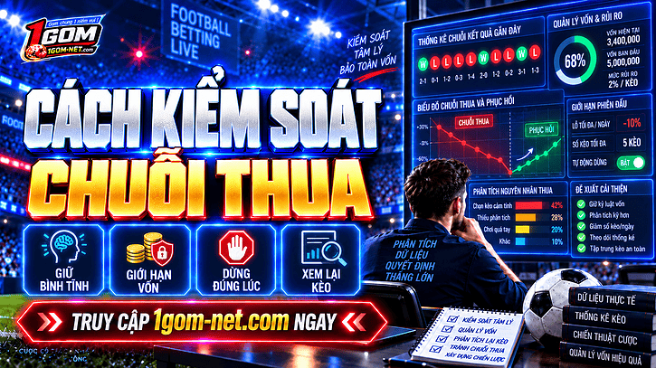Cách kiểm soát chuỗi thua hiệu quả khi cá cược kèo thể thao