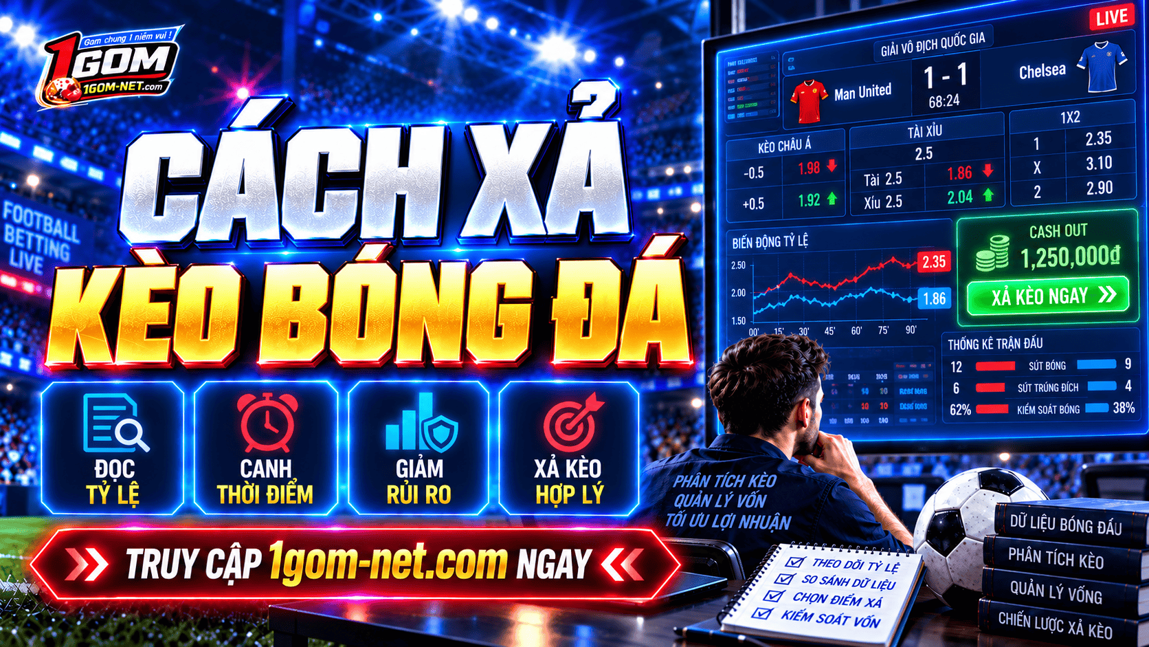 Áp dụng cách xả kèo bóng đá phù hợp để cá cược an toàn