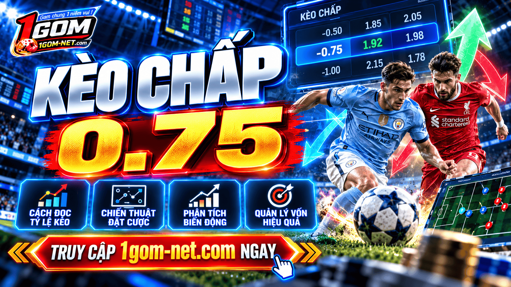Tìm hiểu kỹ về bản chất của kèo cược chấp 0.75 trái